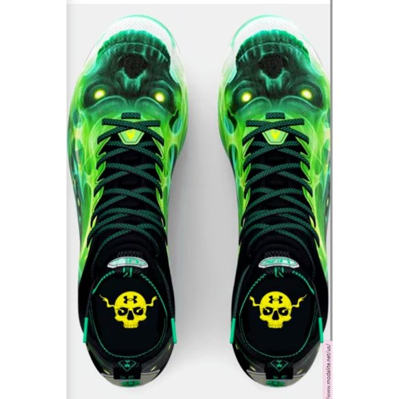 Under Armour UA Spotlight Lux MC LE Slime Green Football Cleats Men\'s Sizes NEW main image 10